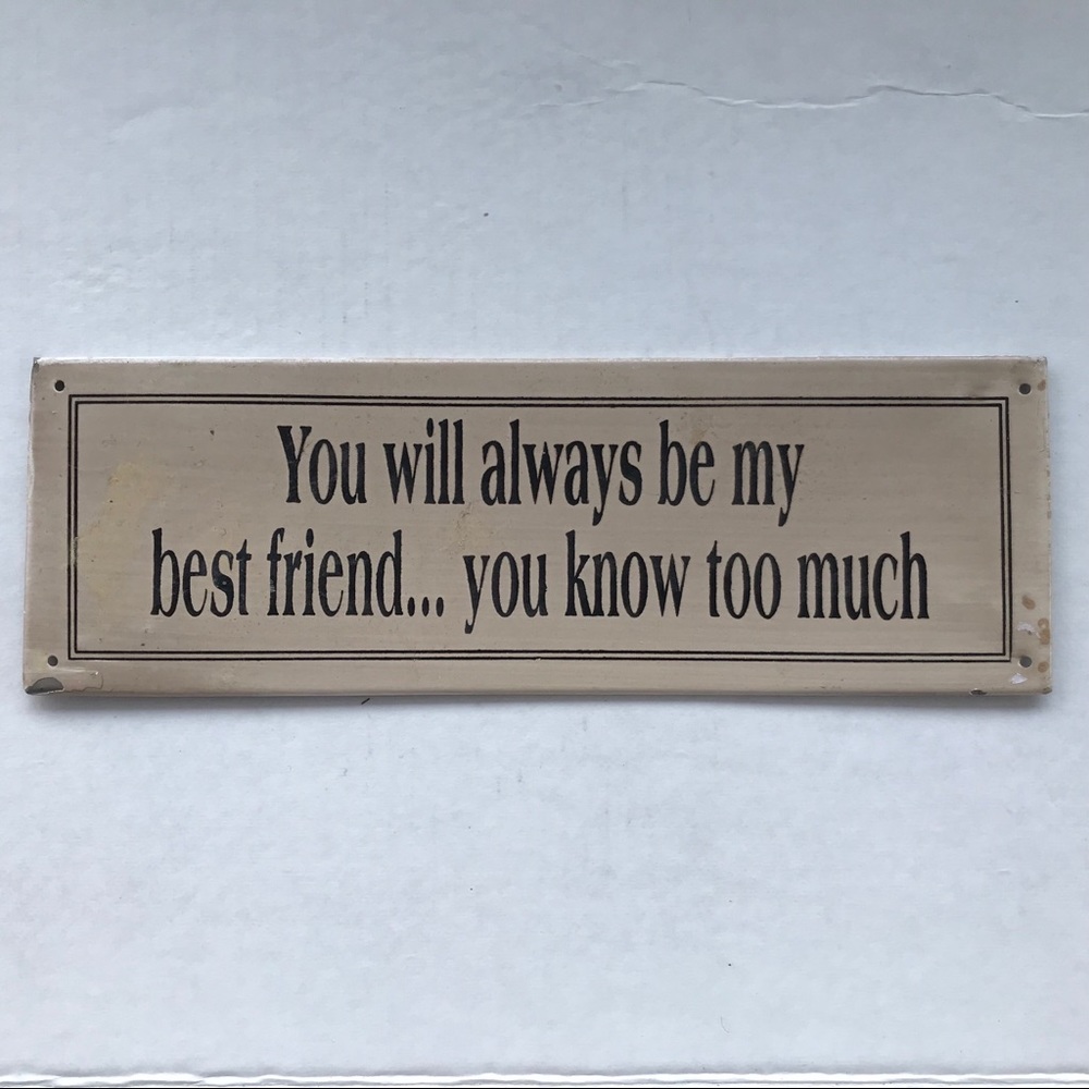 Best Friend Wall Plaque Sign